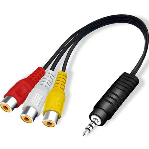 tunghey Video AV Component Adapter Cable Replacement for TV, 3 RCA to AV Input Adapter (23cm)