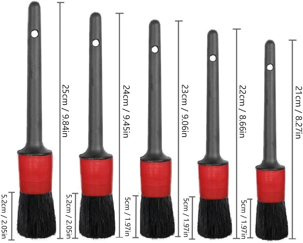 SHUAIGUO 26PCS Car Cleaning Brush Kit Car Cleaning Brush Accessories for Interior and Exterior Includes Scrubber Pads, Sponges, Cleaning Brushes