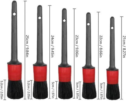 SHUAIGUO 26PCS Car Cleaning Brush Kit Car Cleaning Brush Accessories for Interior and Exterior Includes Scrubber Pads, Sponges, Cleaning Brushes