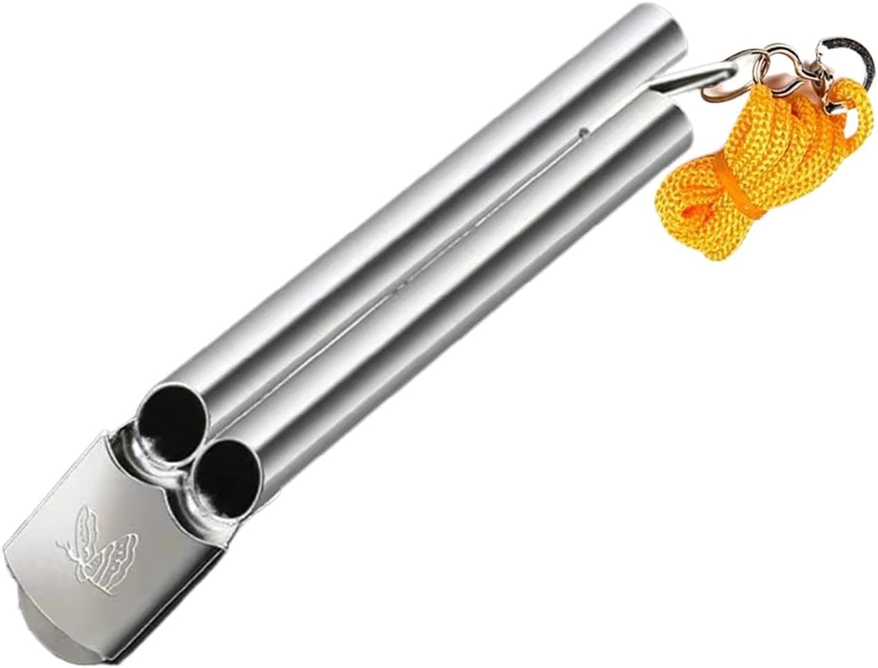 Générique Loud doppio tubo Whistle, Lifeguard Safety Whistle, 3,9 x 0,78 in Survival Tool, High-Volume Sound for Outdoor Camping, Hiking, Hunting, Boating, Essential Safety Supply