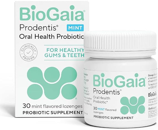 BioGaia Prodentis | Dental Probiotic Lozenges | Promotes Healthy Gums & Teeth | Defends Against Dental Problems | Replenishes Oral Microbiome | Improves Oral Health | Mint Flavor | 30 Day Supply