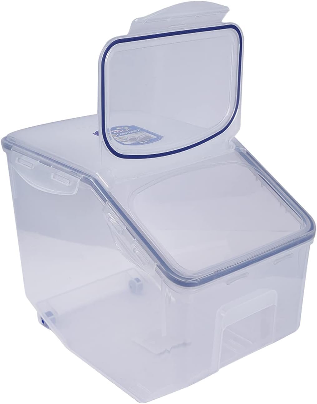 Lock & Lock Plastic Rice Case 12L Container/Storage Food Organiser w/Cup Clear