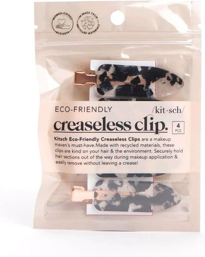 Kitsch Creaseless Hair Pins, No Crease Clips for Makeup and Styling, Stylish Pin Curl Clips, 4pc Set
