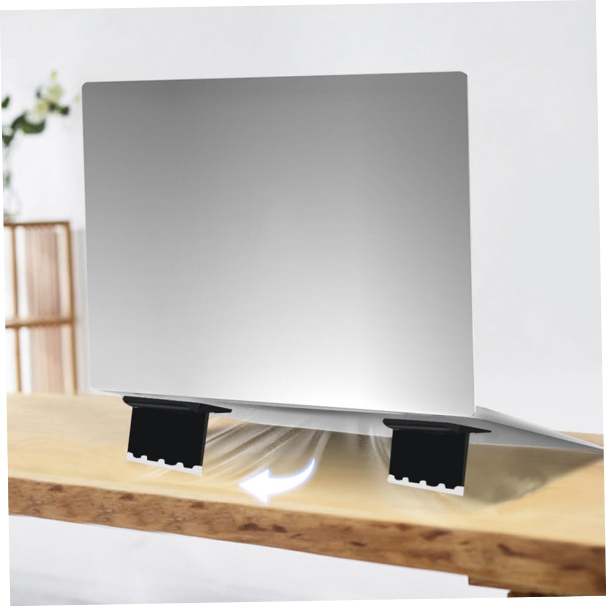 Hoement Ergonomic Laptop Holder 4pcs Foldable Laptop Stand Cooling Pad for Desk
