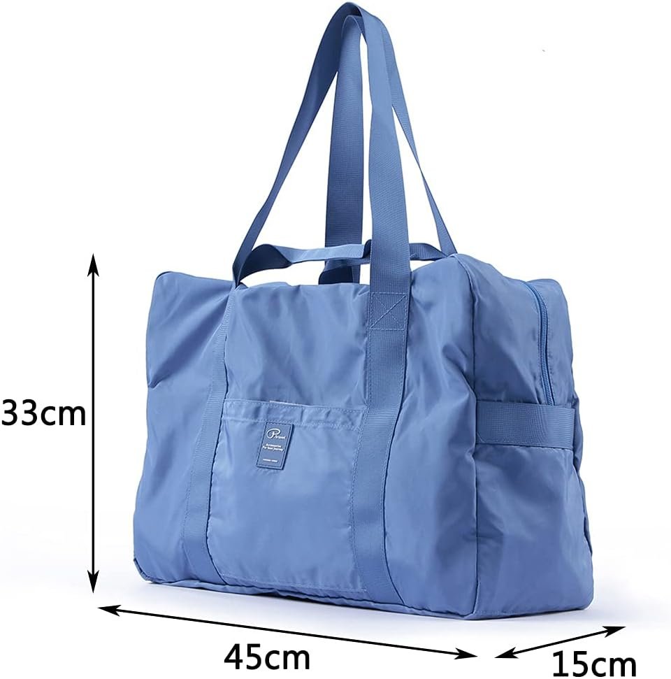 Foldable Travel Duffel Bag, Sports Duffels Gym Bag, Sports Shoulder Handbag, Lightweight Duffle Bags for Women & Men, Outdoor Vacation Weekend Bag by VanFn P.Travel Series (Blue)