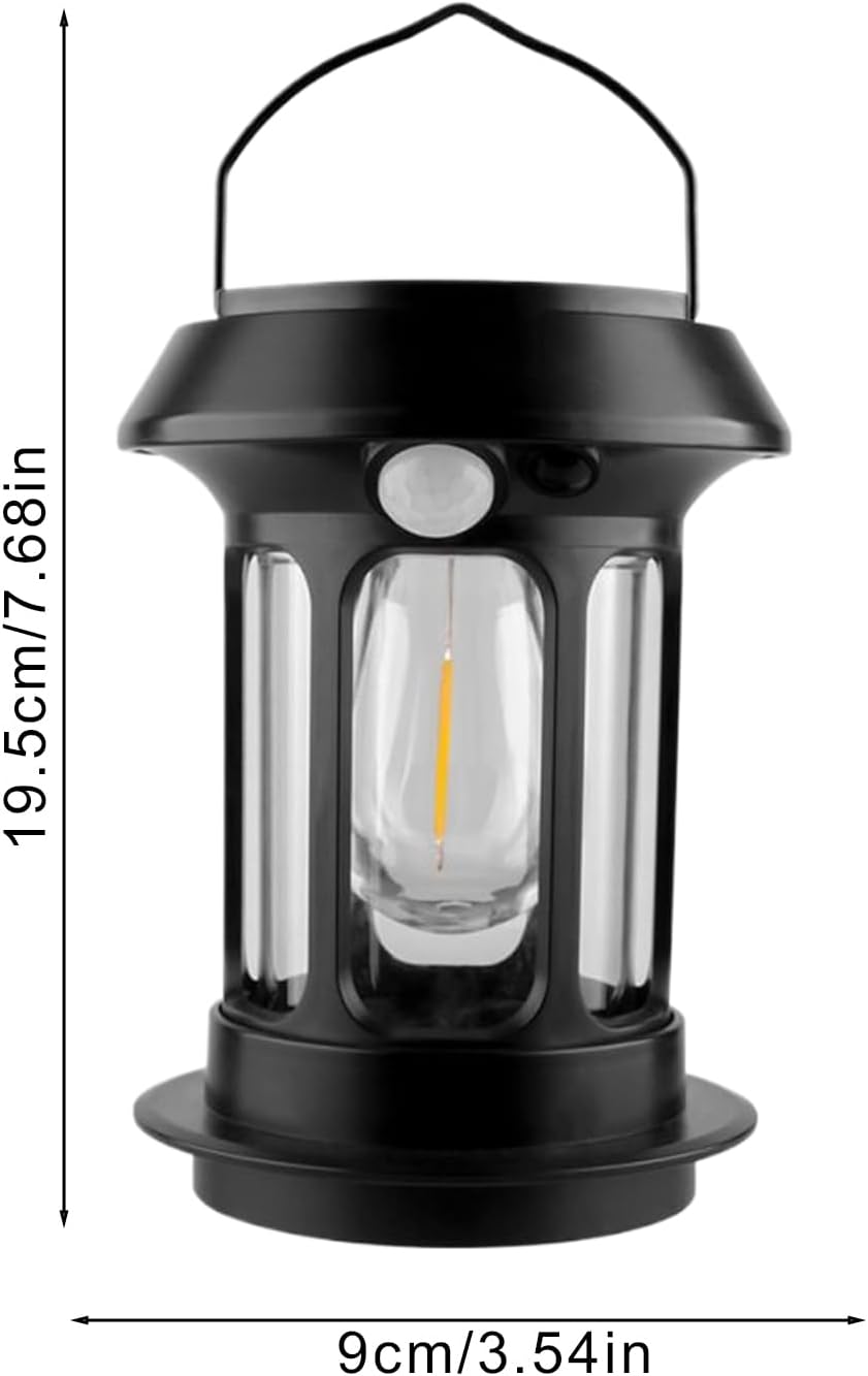 Solar Lantern, Camping Light, Portable Lantern, 4-Mode LED Flashlight, 1200mah, Smart Mode Flexibility, Waterproof Design, Ideal for Tent Gardening and Survival Use, 360g