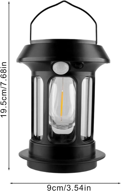 Solar Lantern, Camping Light, Portable Lantern, 4-Mode LED Flashlight, 1200mah, Smart Mode Flexibility, Waterproof Design, Ideal for Tent Gardening and Survival Use, 360g