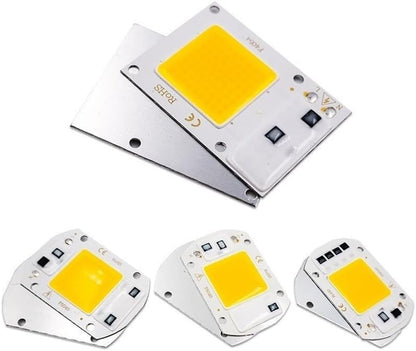 RZL Lighting Pack of 10 COB LED Chip Lamp AC220V 10W/20W/30W/50W Smart IC No Driver Need Chip Lamp for Outdoor with DIY Flood Light(Cold White,10W)