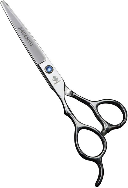 JIESENYU Japan 440c 6-inch Professional Left-Handed Hair Scissors - Silver