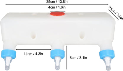 3 Animal Pacifier Feeder, 3L Sheep Goat Teats Lamb Pacifier Pet Feeding Bucket Teats Lamb Milk Feeder Farm Drinking Equipment