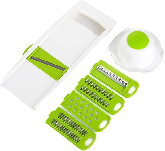 PRETYZOOM Multifunctional Vegetable Slicer Peeler Grater with Blades Kitchen Tool for Efficient Vegetable Shredding Easy Salad Prep and Food Chopping