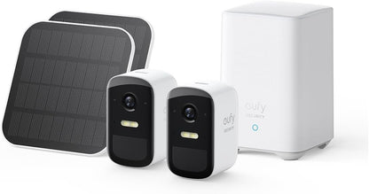 Eufy Security by Anker, eufyCam 2C Wireless Surveillance Camera+Solar Panel, 180 Days Battery Life, 1080p HD, IP67 Weatherproof, Night Vision, Compatible with Amazon Alexa, No Monthly Fees