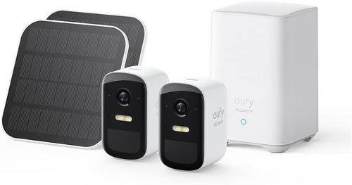 Eufy Security by Anker, eufyCam 2C Wireless Surveillance Camera+Solar Panel, 180 Days Battery Life, 1080p HD, IP67 Weatherproof, Night Vision, Compatible with Amazon Alexa, No Monthly Fees