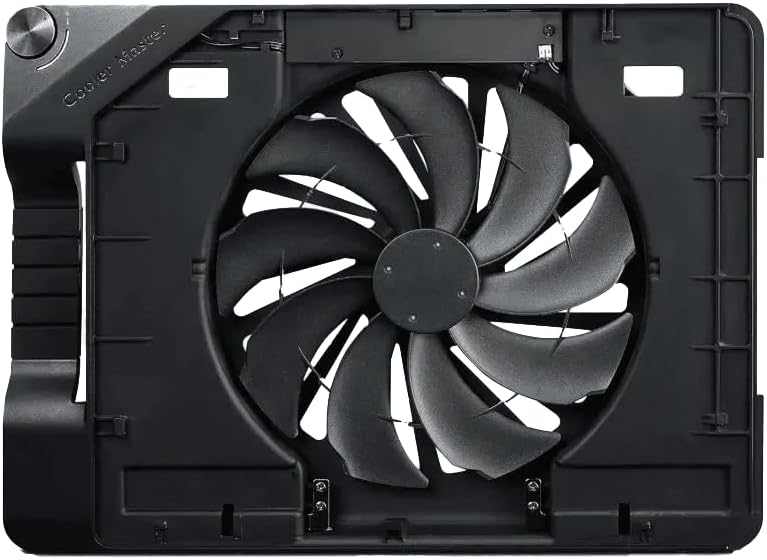 Cooler Master ErgoStand III - Ergonomic Laptop Cooling Stand, 6 Adjustable Height Settings, 230mm Ultra Silent Fan with Speed Control, Metallic Mesh Plate - Supports Laptops & Tablets Up to 17"