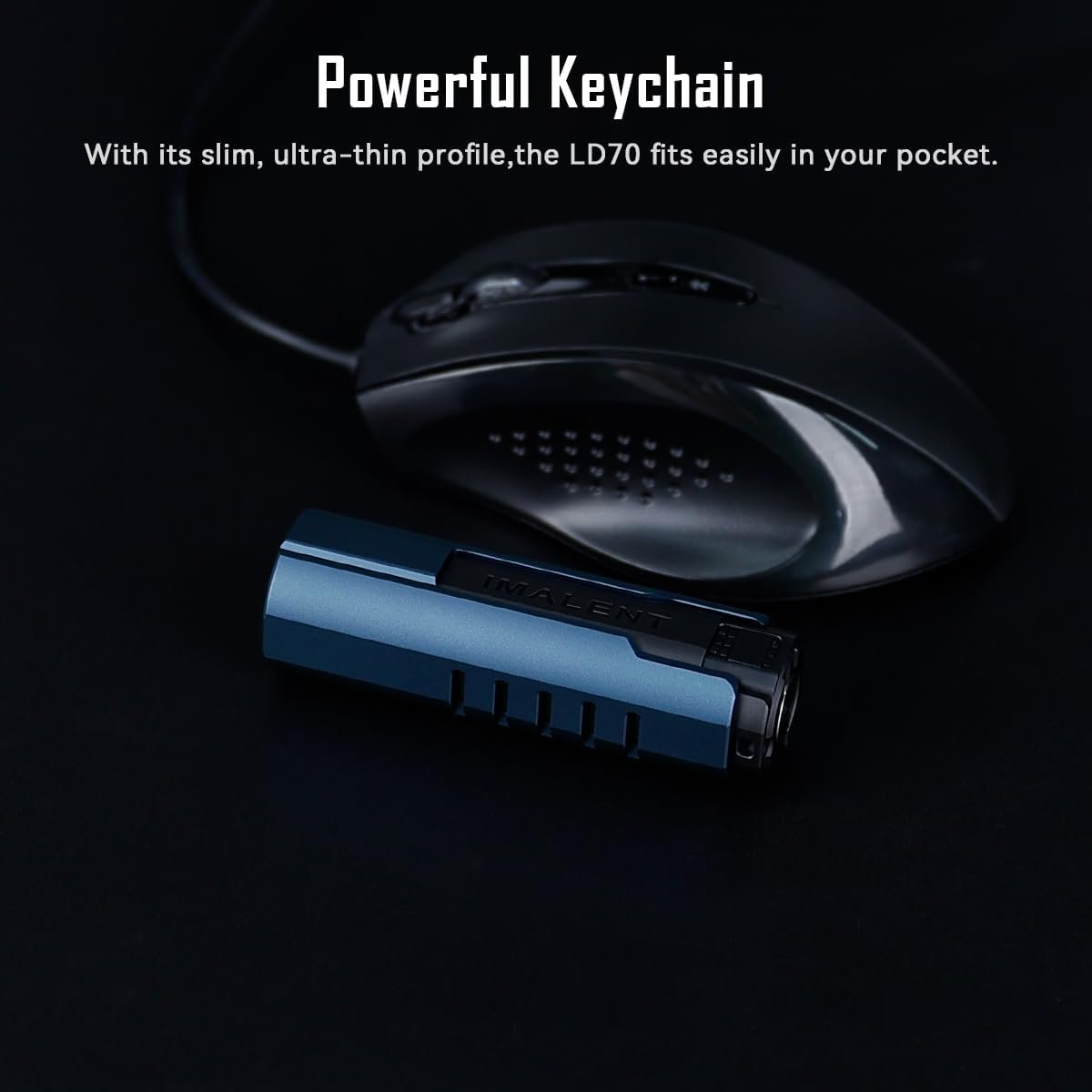 IMALENT LD70 Keychain Mini Torch Powerful 4000 Lumen 203m Throw, CREE XHP Outdoor Handy Pocket Edc Flashlight, Waterproof Compact High Brightness Handheld Searchlight Emergency Fishing Cycling Camping