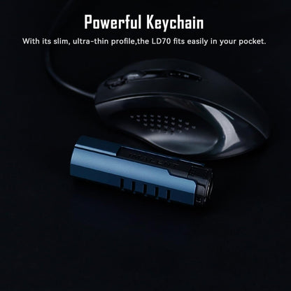 IMALENT LD70 Keychain Mini Torch Powerful 4000 Lumen 203m Throw, CREE XHP Outdoor Handy Pocket Edc Flashlight, Waterproof Compact High Brightness Handheld Searchlight Emergency Fishing Cycling Camping