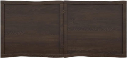 Solid Wood Tabletop, Dark Brown, 140 x 60 x (2-4) cm, Live Edge, Replacement for Coffee Table, Kitchen Dining Table, Desktop Surface, Durable and Stylish