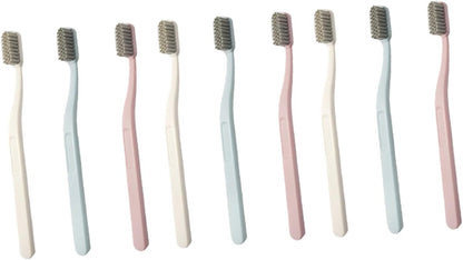 minkissy Pack Nylon Toothbrushes Hard Hair Adult Brush Set for Bathroom Oral Care