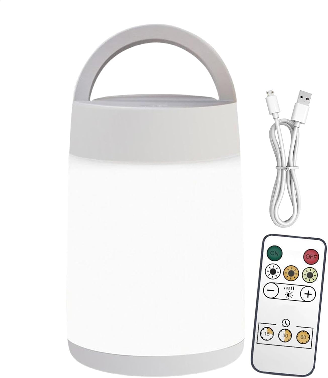 Ghjkldha Lantern Night Lamp, Nursery Lamp with 10 Colors and Timer, Smart Portable Bedside Lantern, 5.71 x 3.27 inches Dimmable Baby Light, Rechargeable Kids Desk Lighting, for Living Room