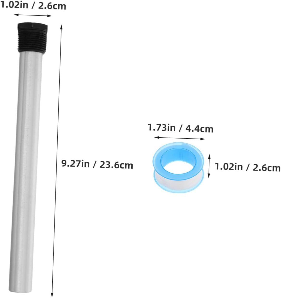 Outanaya 2Pcs Magnesium Anode Rod for Rv Water Heater Npt Durable Magnesium
