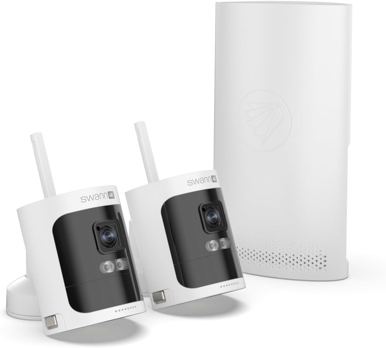 Swann AllSecure4K Wireless Security Cameras 2 Packs, Hub with 64GB microSD Storage
