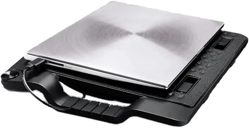Cooler Master ErgoStand III - Ergonomic Laptop Cooling Stand, 6 Adjustable Height Settings, 230mm Ultra Silent Fan with Speed Control, Metallic Mesh Plate - Supports Laptops & Tablets Up to 17"