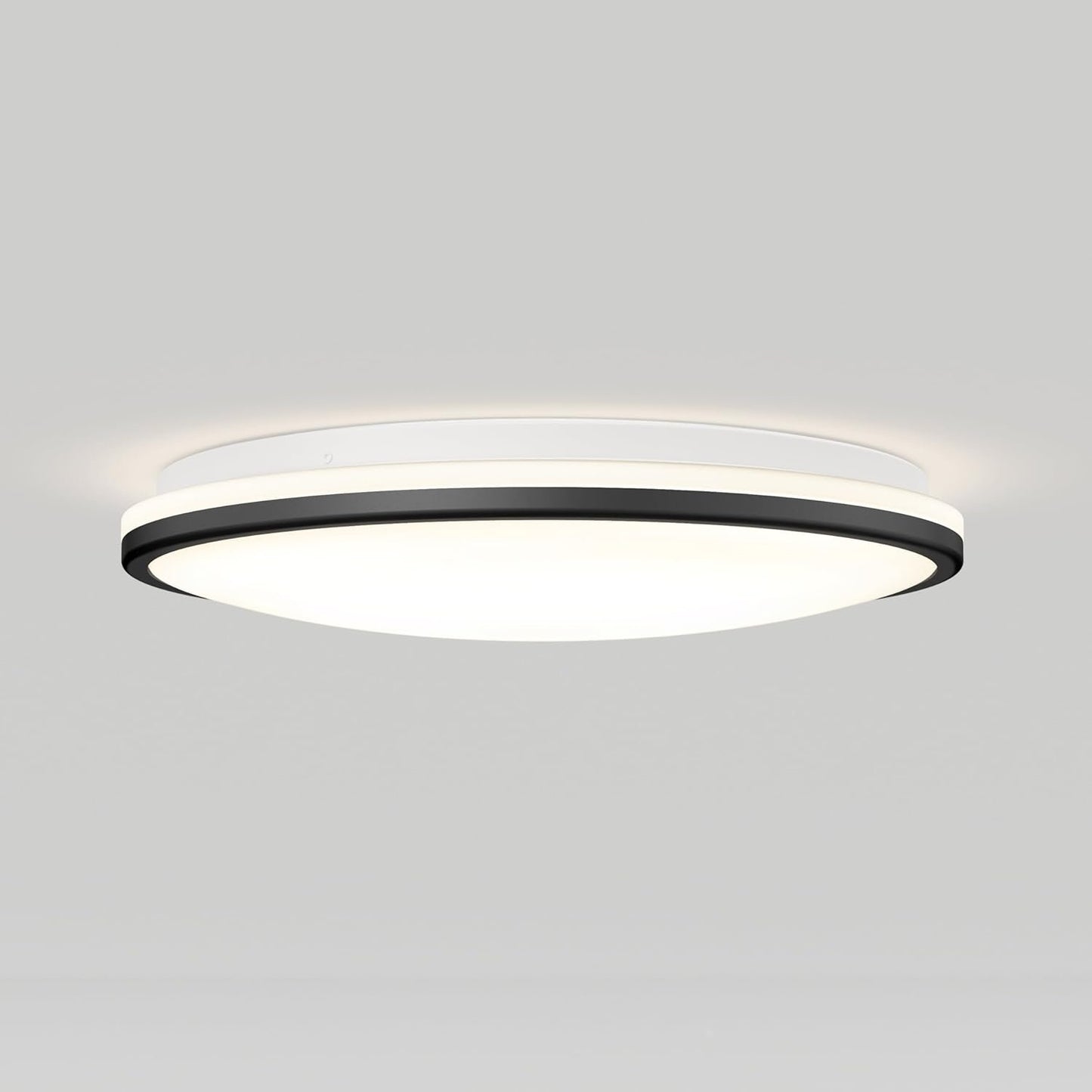 Artika Smart LED Flush Mount Light, Matte Black Finish, Dimmable, Adjustable Warm to Cool White, RGB Ambient Mode, Syncs with Music, LED Lights for Bedroom, Bedroom Light Fixtures Ceiling