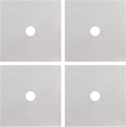Stove Top Covers Burners, 4x Burner Protector, Heat Resistant Reusable Anti Oil Cleaning Pads, Essential Kitchen Gadget 10.63x10.63 Inches for Cooking in Rvs, Restaurants