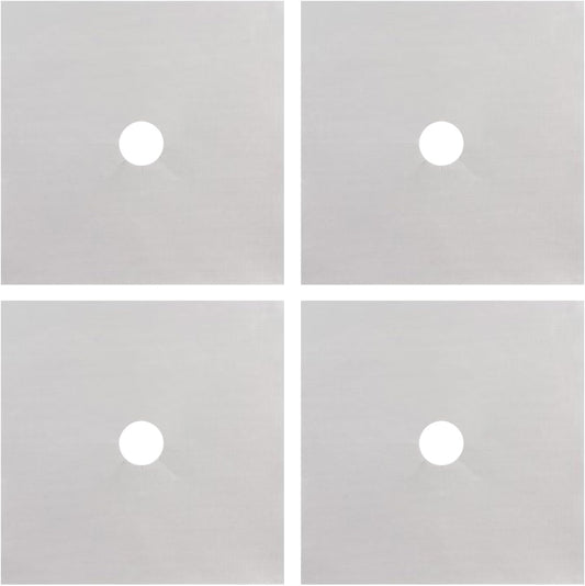 Stove Top Covers Burners, 4x Burner Protector, Heat Resistant Reusable Anti Oil Cleaning Pads, Essential Kitchen Gadget 10.63x10.63 Inches for Cooking in Rvs, Restaurants