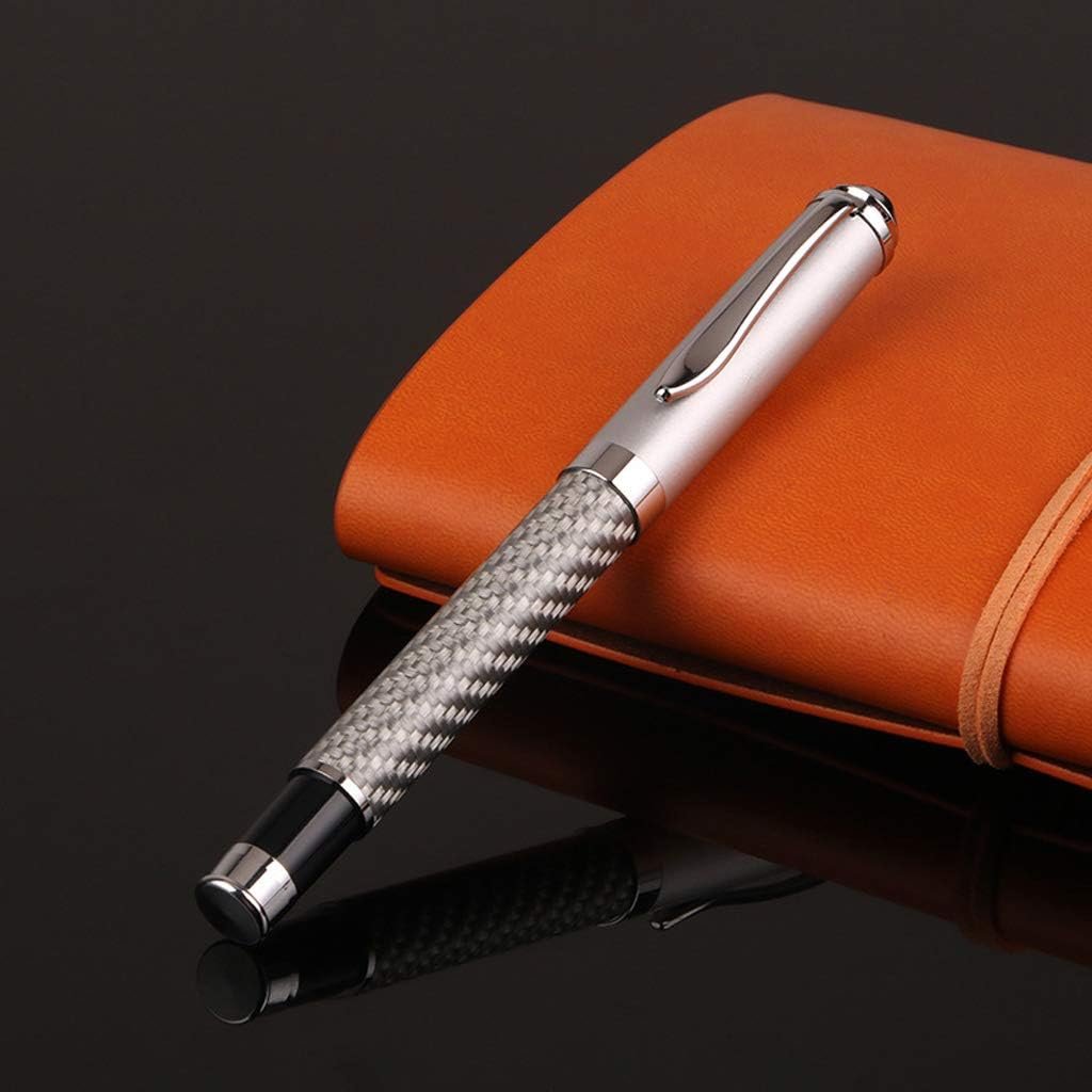 Carbon Fiber Gel Ballpoint Pen Black Business Writing Stationery