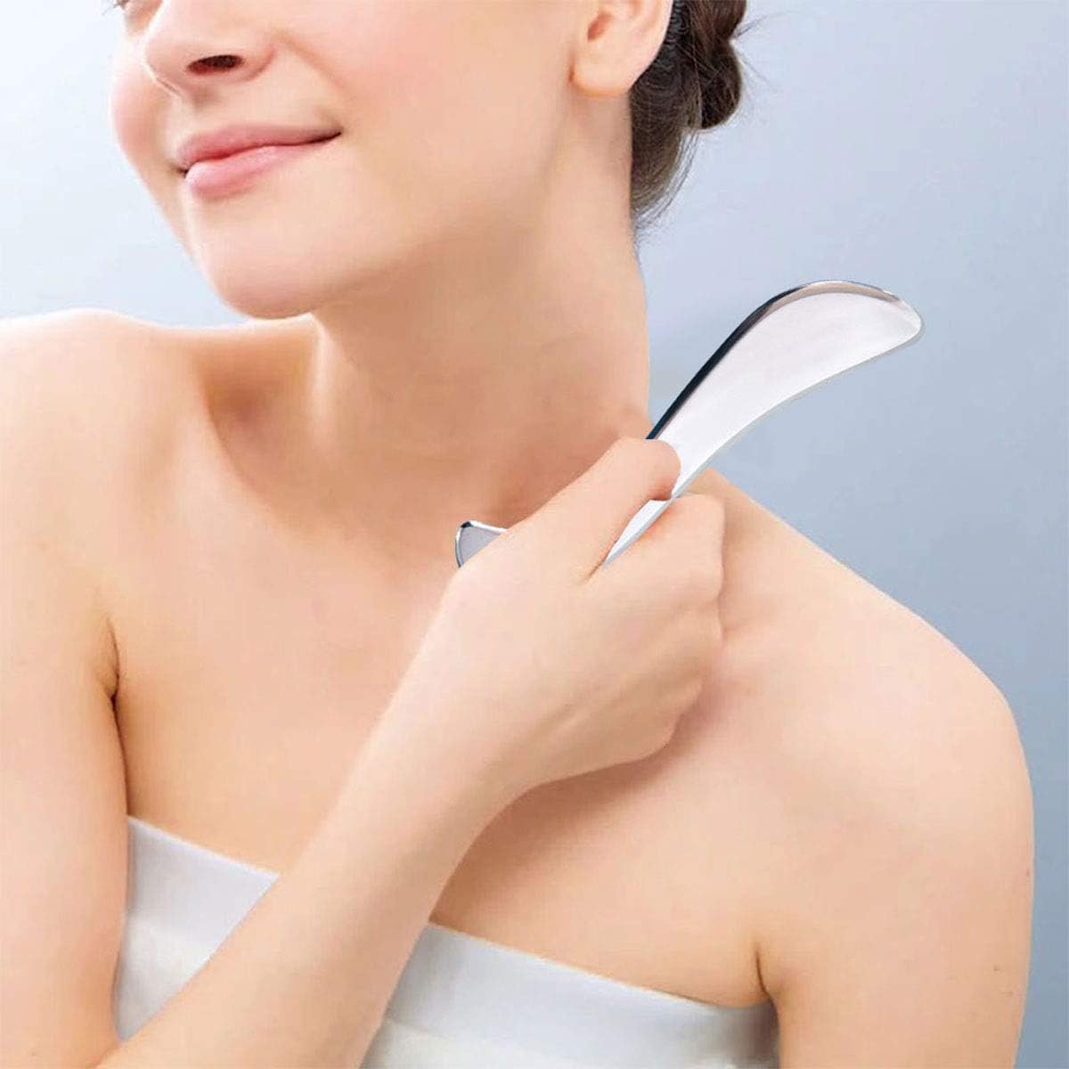 Medical Grade Stainless Steel Gua Sha Scraping Massage Tool -IASTM TOOL- Body Care Scraping Massage Tool - Relaxing Soft Tissue Tools - Reduce Neck,Back,Arm muscle Pain(Robulove-8)