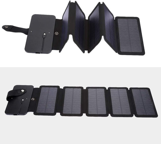 Topyond Solar Power Bank 25000mAh Foldable Solar Panel Charger, USB Portable Battery Pack with Solar Charging for Camping Hiking Travel