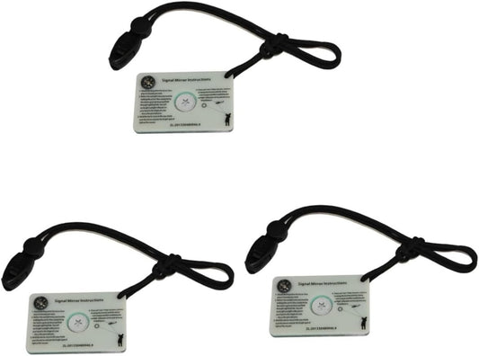 INOOMP 2pcs Daylight Signal Mirror Outdoor Retroreflector Survival Emergency Mirror Reflective Mirror Light Grey
