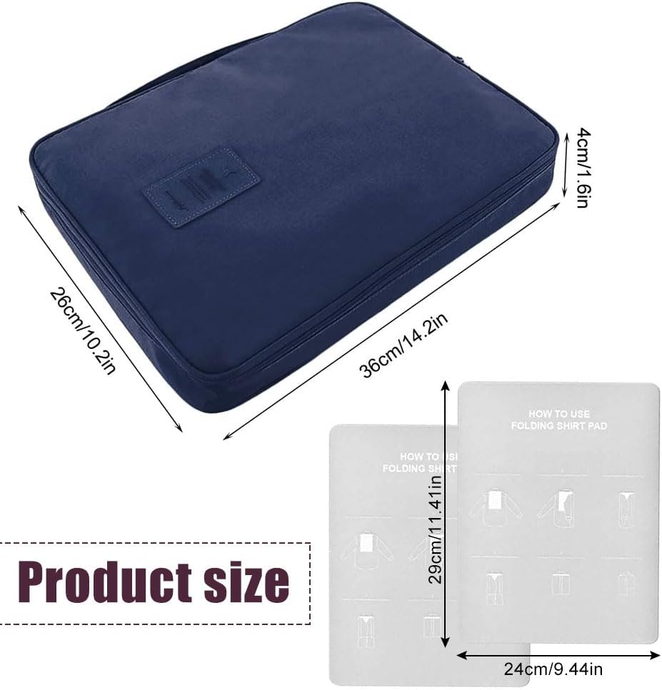 EQLEF® Wrinkle-proof Shirt and Ties Storage Bag Portable Shirt Organizer With Handle For Travel Packing Business Trip