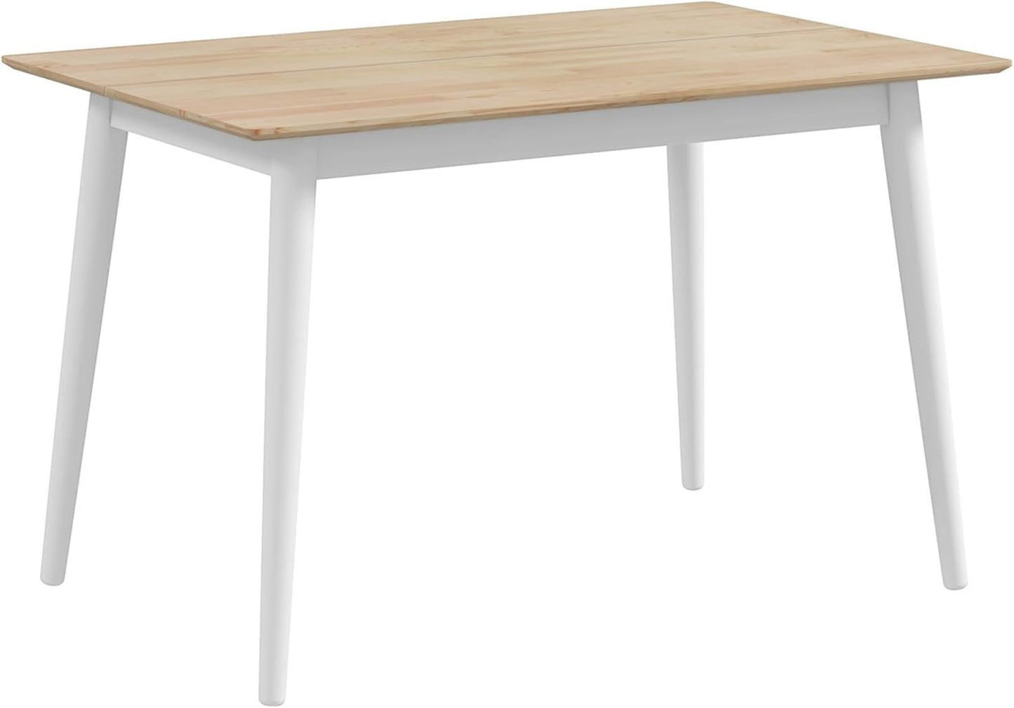 HOMCOM Dining Table for 4, Farmhouse Kitchen Table with Wooden Frame for Living Room, Dining Room, Natural