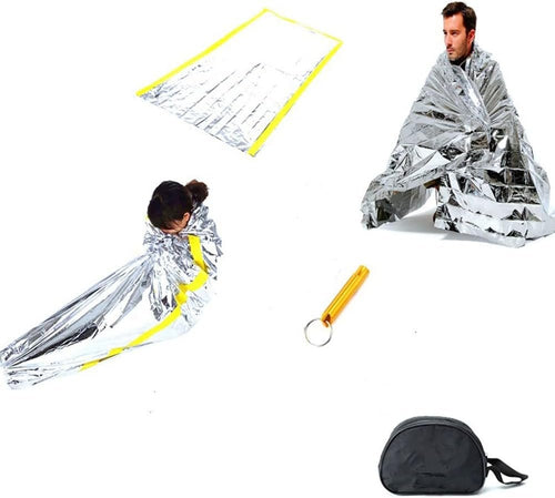 Moanyt Emergency Tent with Sleeping Bag, Emergency Blanket, Thermal Survival Shelter for Camping, Hiking, Outdoor Activities