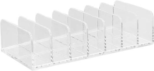 NOLITOY Acrylic Eyeshadow Palette Makeup Organizer, 7-Section Makeup Palette Organizer, Vanity Organizer Storage for Cosmetic Accessories, Eye Shadow, Sunglasses, CD Holder