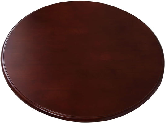 STVAZ Walnut/Red Brown Wooden Dining Table Round Table Turntable Household Rotating Disc Round Table Tabletop Turntable Rubber Wood Table Diameter 70CM 21.5in /80CM/31.8in(Reddish Brown,80CM)