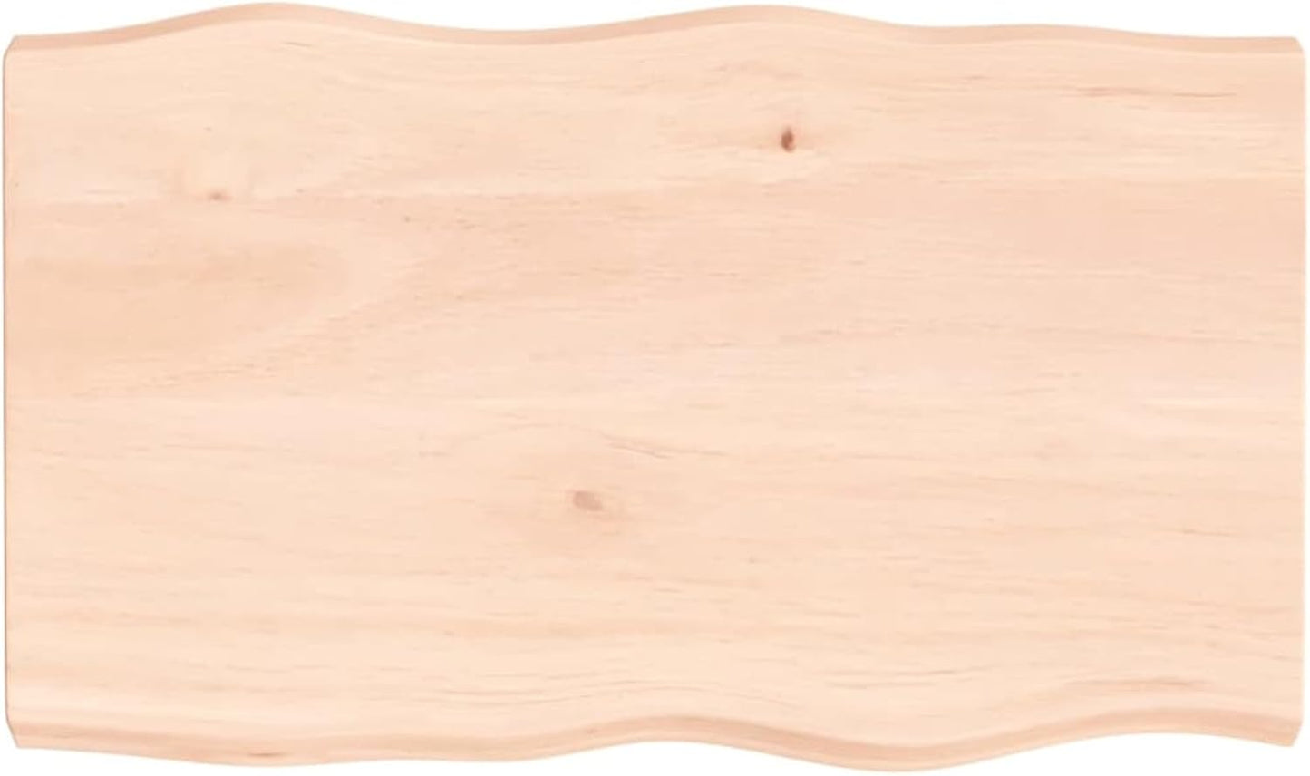 100 x 60 cm Solid Oak Table Top, Raw Wood, Live Edge, Replacement for Kitchen Center Table, Dining, Desk, Countertop - Versatile Furniture per Home & Office