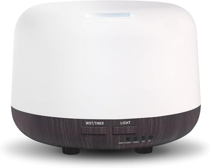 SPLITSKY 300ML Essential Oil Diffuser, Electric Ultrasonic Aromatherapy Air Humidifier vaporiser, Aroma Diffuser with Remote Control 7 LED Light Colors Waterless Auto-Off.