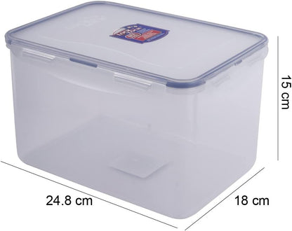 LocknLock Easy Essentials Airtight Rectangular Tall Food Storage Container 152.16-oz / 18.8 Cup, Clear