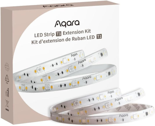 Aqara LED Light Strip Extension, Smart RGB Lighting Add-On, Adjustable Brightness and Colors, Requires Aqara LED Light Strip T1, Works with HomeKit, Alexa, and Google Assistant
