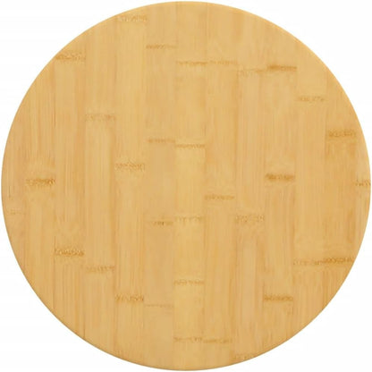 Round Bamboo Dining Table Top Replacement, 50 x 4 cm, Ideal for Restaurants, Cafes, Hotels, Commercial Use, Brown, Versatile Bar & Desk Use