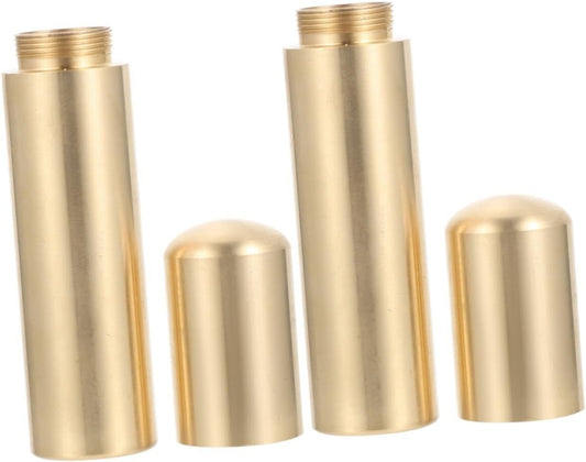 Sosoport 2pcs Match Carrier Match Storage Case for Camping Hiking Outdoor Sturdy Brass Sealed Lid