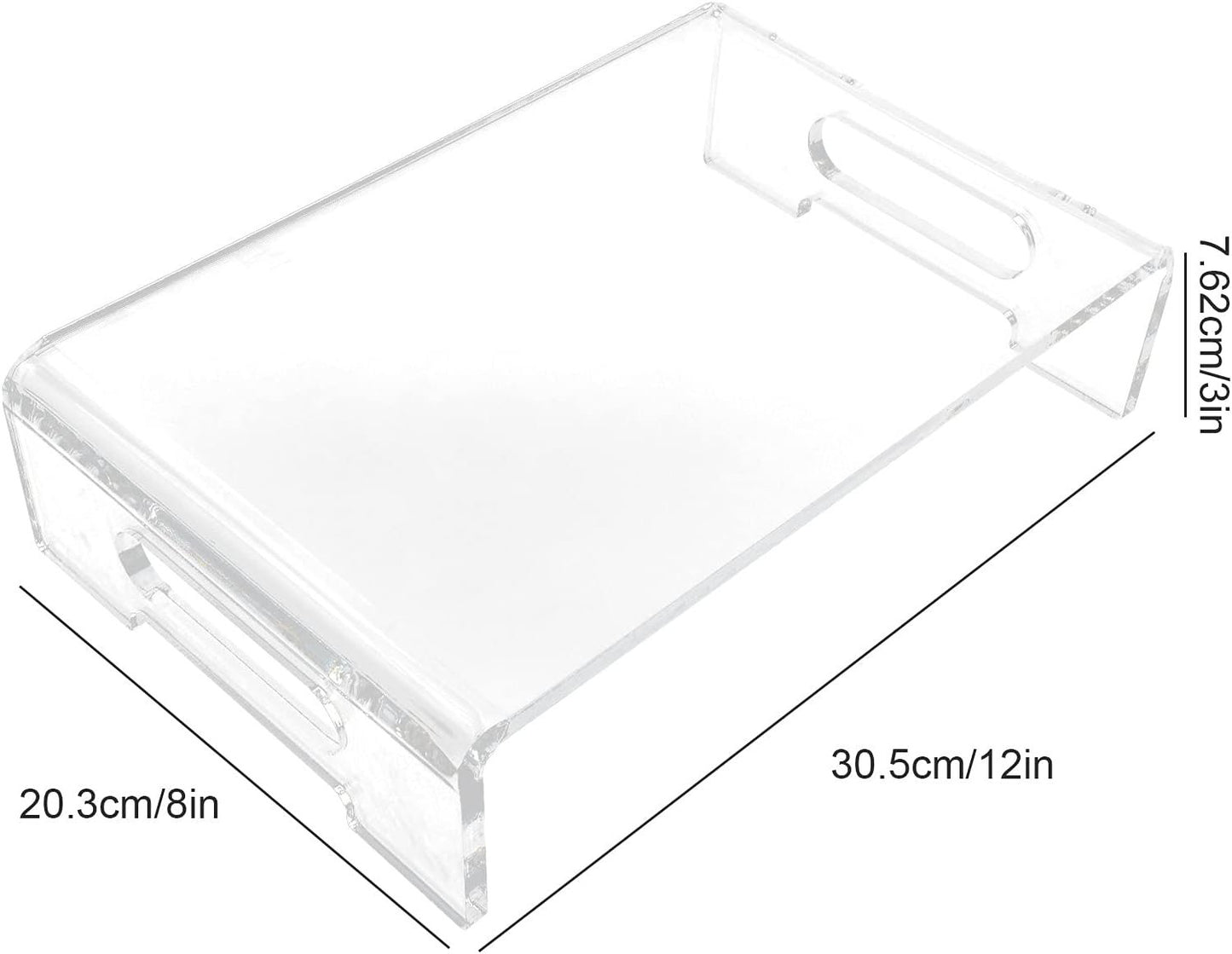 Computer Monitor Stand Riser for Desk, Acrylic Monitor Stand, Transparent and Eye Desk Riser for Home, School, and Office, for Ergonomic Workspace Organization