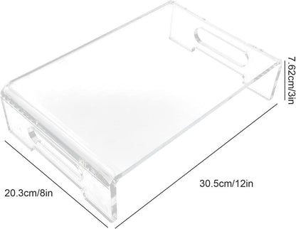 Computer Monitor Stand Riser for Desk, Acrylic Monitor Stand, Transparent and Eye Desk Riser for Home, School, and Office, for Ergonomic Workspace Organization