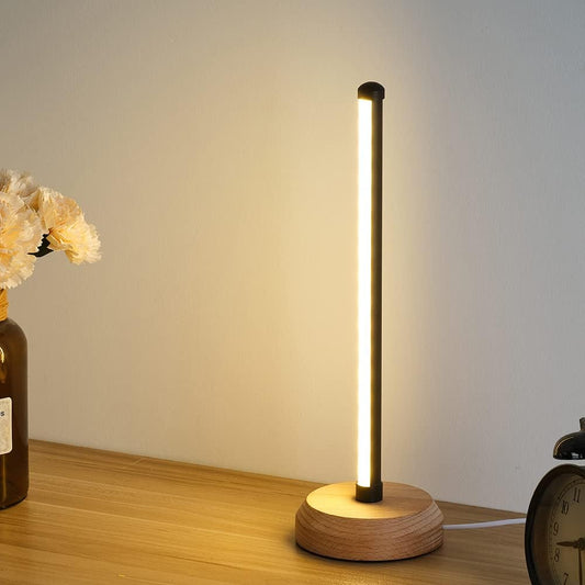 ANLAIBO LED Wood Table Lamp,Desk lamp,3-Color Temperature Bedside Lamp,Bedroom Bedside Night Lights, Dimmable Led Lighting, Small Table Lamps for Living Room OfficeCreative Home Decor, warmging Gift