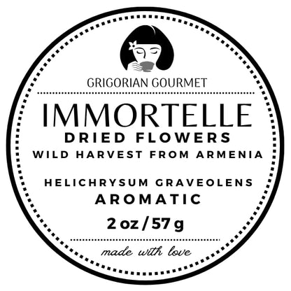 Immortelle (Helichrysum Graveolens) 2 OZ (57g) Loose Herbal Tea | Wild-Harvested from the Mountains of Armenia | Natural Detox, Anti-Aging, and Wellness Support | Relaxation & Vitality