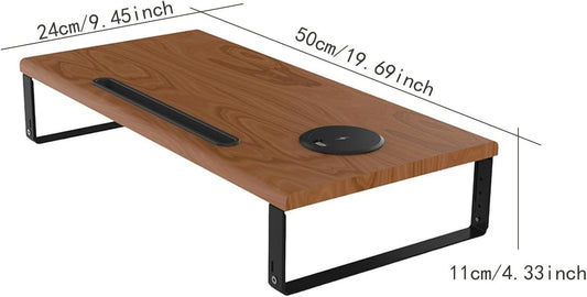 ZGUZMCMK Computer Monitor Stand Laptop Rack Storage Organizer Ergonomic USB Charging Desk Shelf for Computer Screen Notebook Laptop