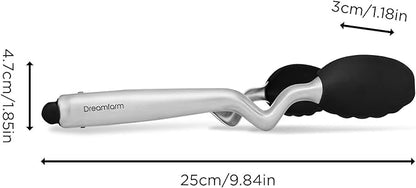 Dreamfarm Clongs Grippy Silicone & Stainless Steel Kitchen Cooking Tongs with Click-Lock Open & Close - 9" Black
